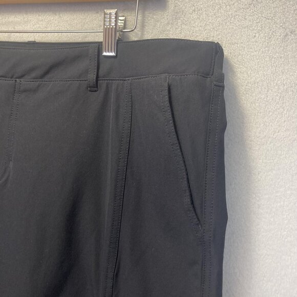 NWT Women's Nylon Travel Pants 16P Black Stretch Zip Pocket Elastic Performance - Picture 11 of 16